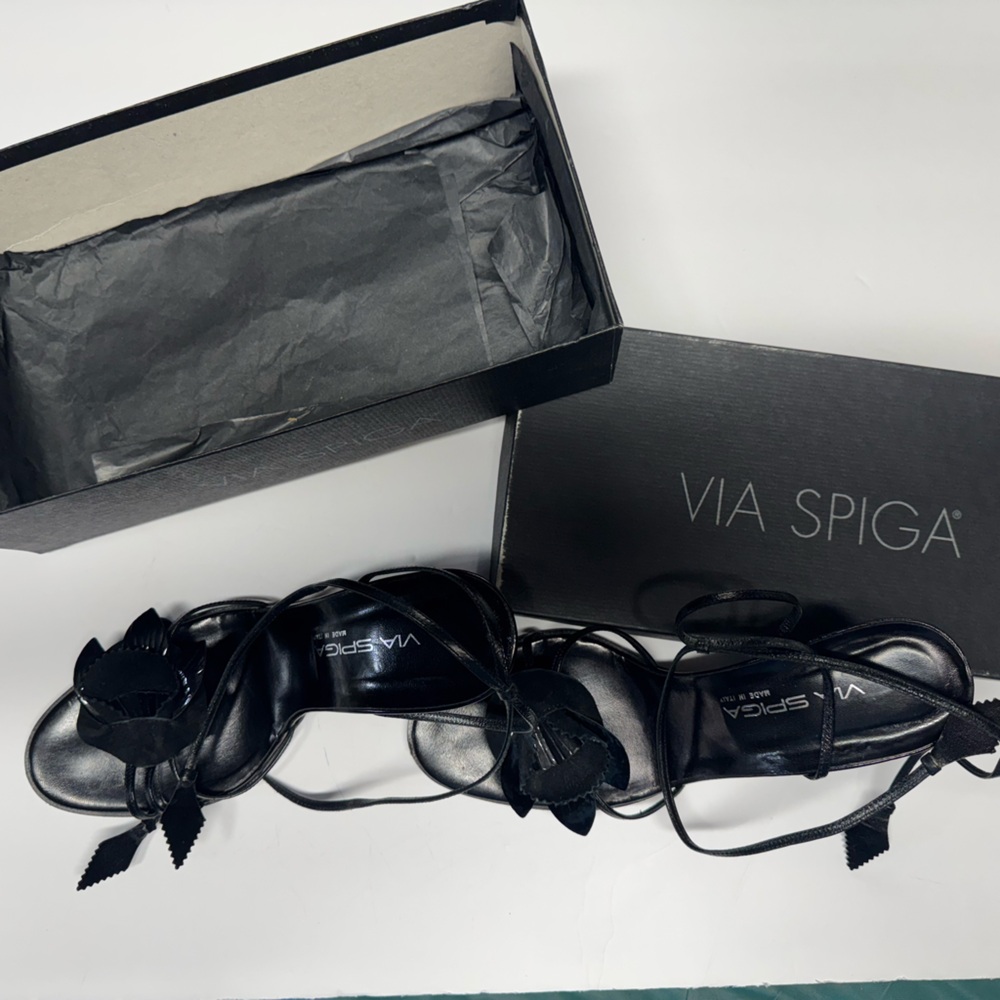 Via Spiga Black Sandals